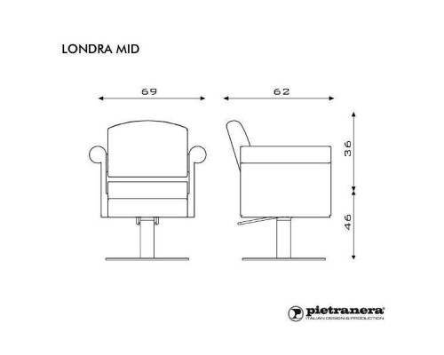 Кресло парикмахерское LONDRA MID